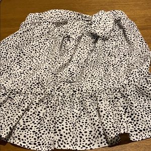 Black and white polka dot skirt